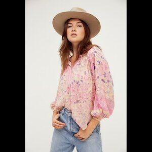 Spell Pink Floral Blouse